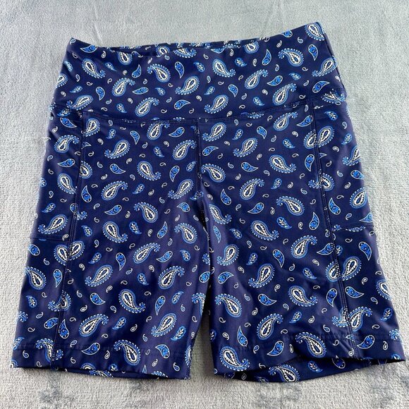 Lands' End Bike Swim Shorts Women's M High Waisted 6" UPF 50 Chlorine Resistant - Picture 8 of 9